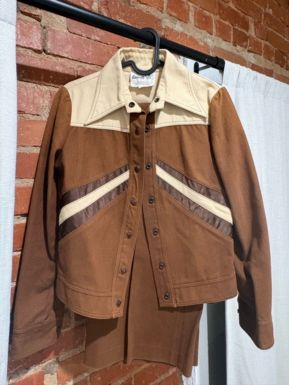 Roncelli Vintage 1970s Brown Suit